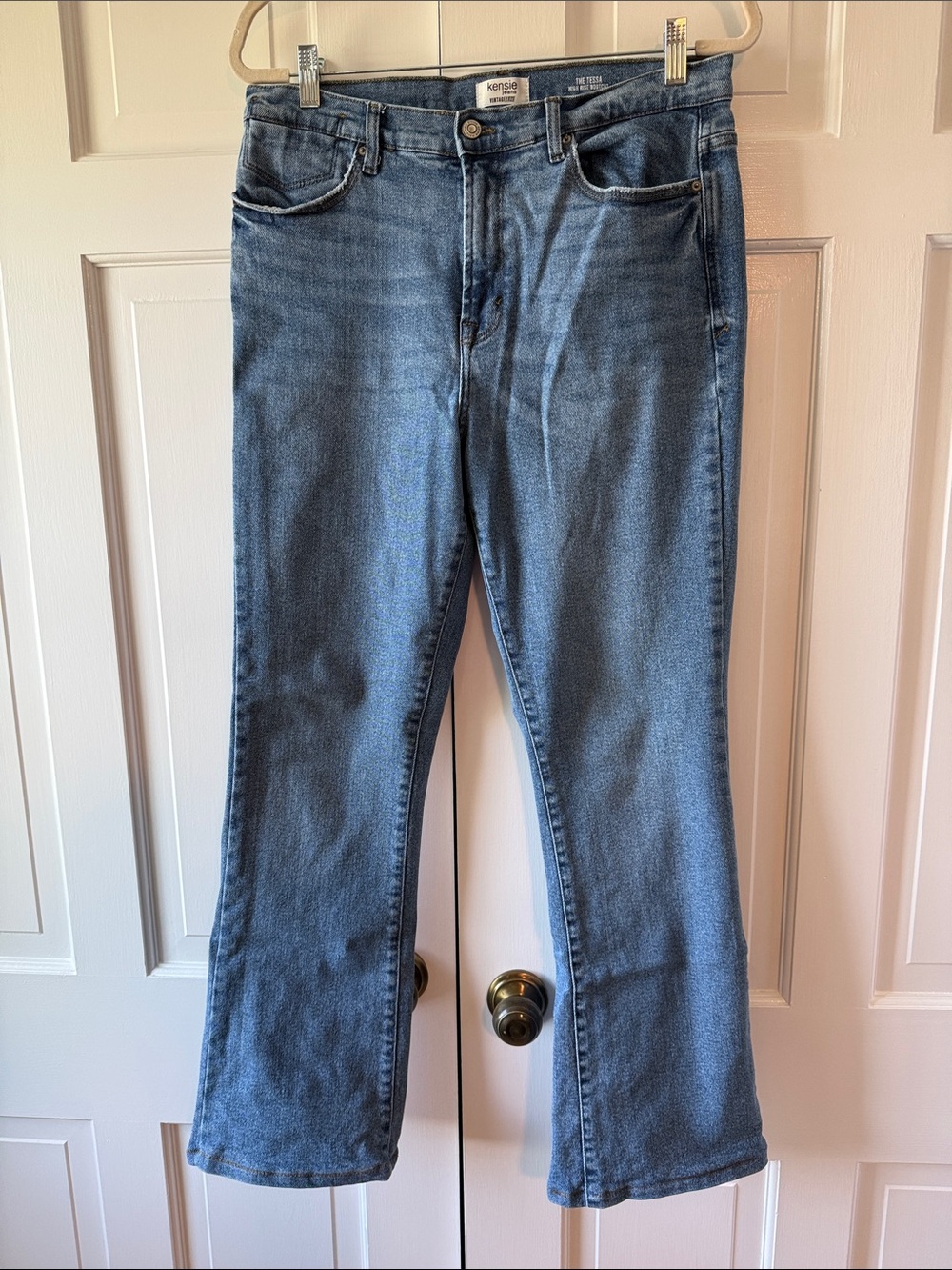 KENSIE VINTAGE LUXE TESSA HIGH RISE BOOTCUT Women’s Light Blue Denim Jeans 12 31